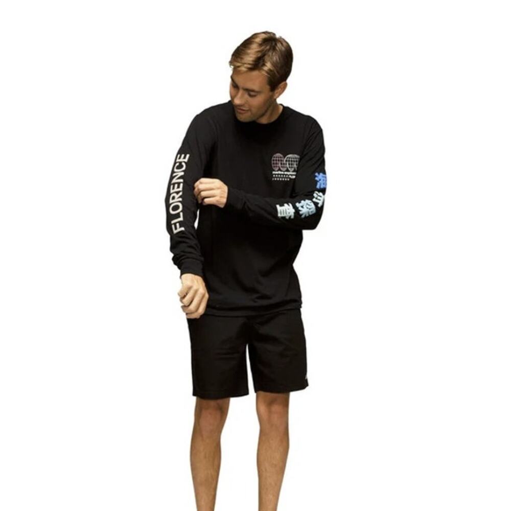 Florence Marine X Size Large Black Frontier Recover Tee T Shirt Long Sleeve M19